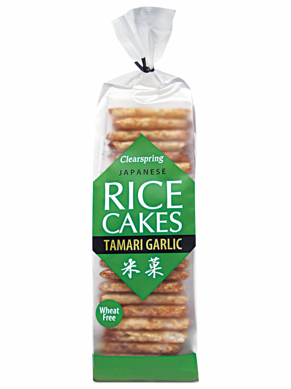 Garlic Tamari Rice Cakes 150g (Clearspring)