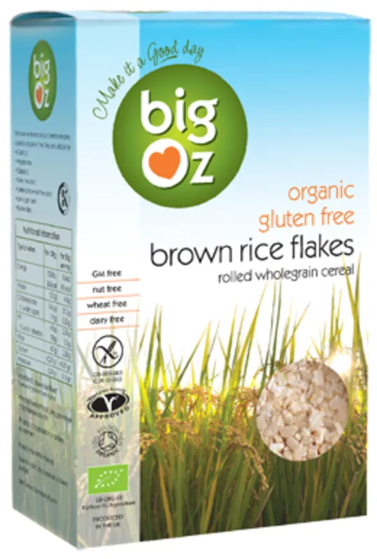 Rice Flakes 500g, Organic (Big Oz) | Healthy Supplies