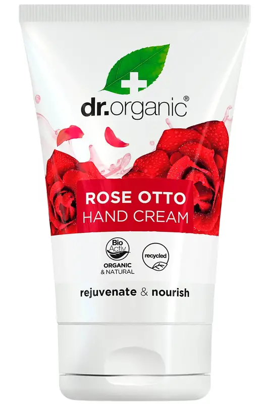 Organic Rose Otto Hand and Nail Cream 125ml (Dr Organic)