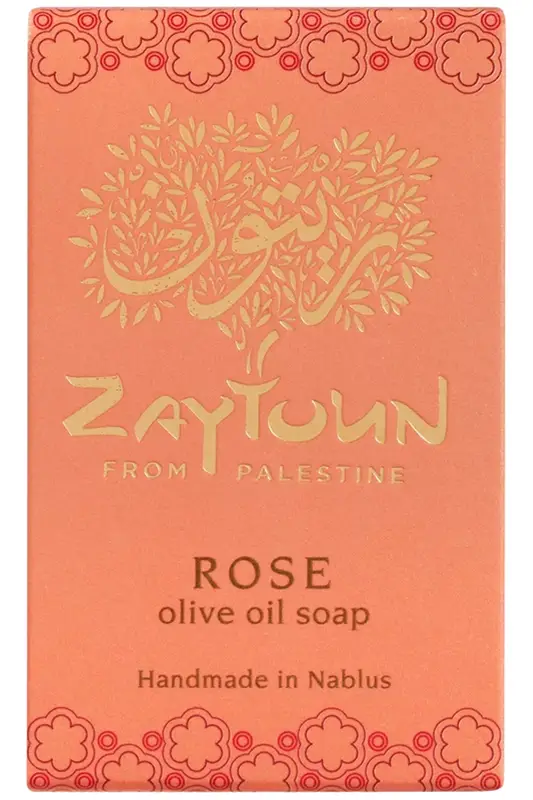 Rose Scented Olive Oil Soap Bar 100g (Zaytoun)