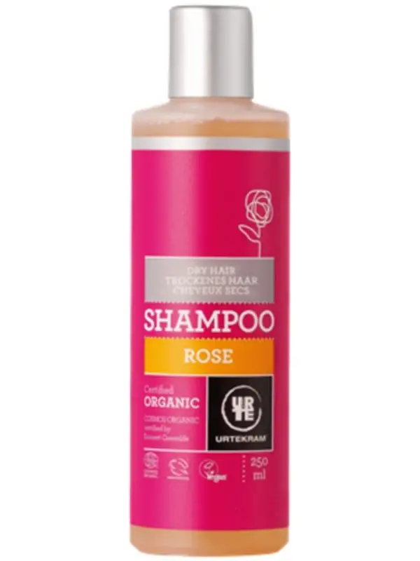 Rose Shampoo for Dry hair, Organic 250ml (Urtekram)