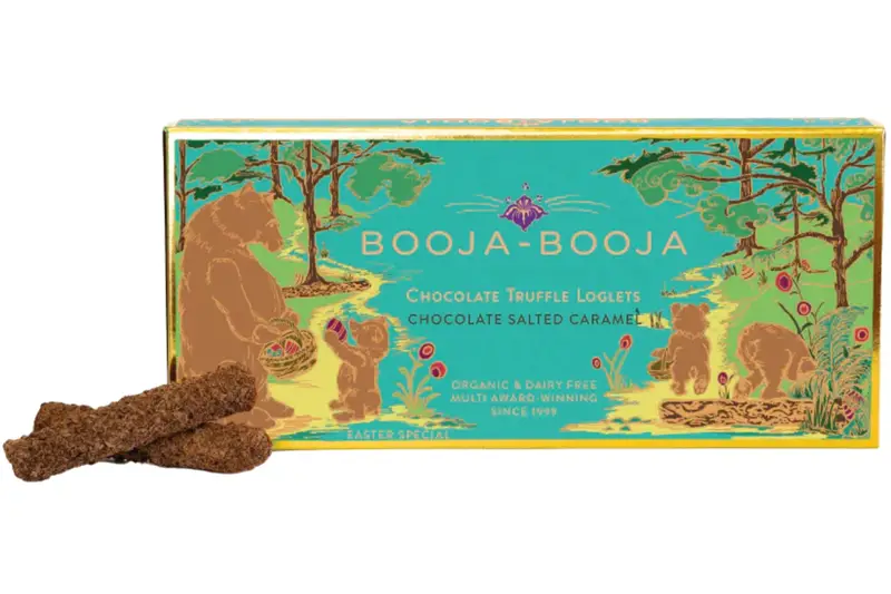 Organic Chocolate Salted Caramel Chocolate Truffle Loglets 115g (Booja-Booja)