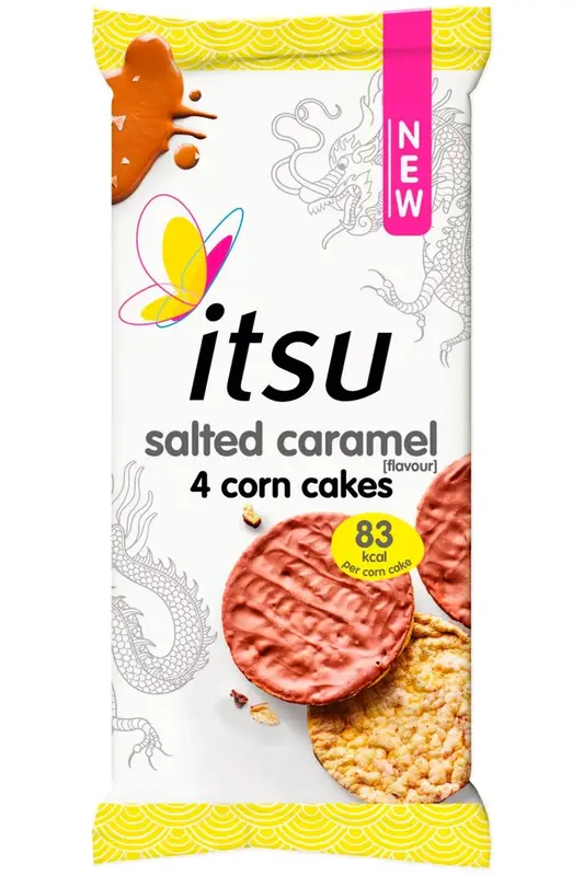 Salted Caramel Corn Cakes x 4 68g (Itsu)