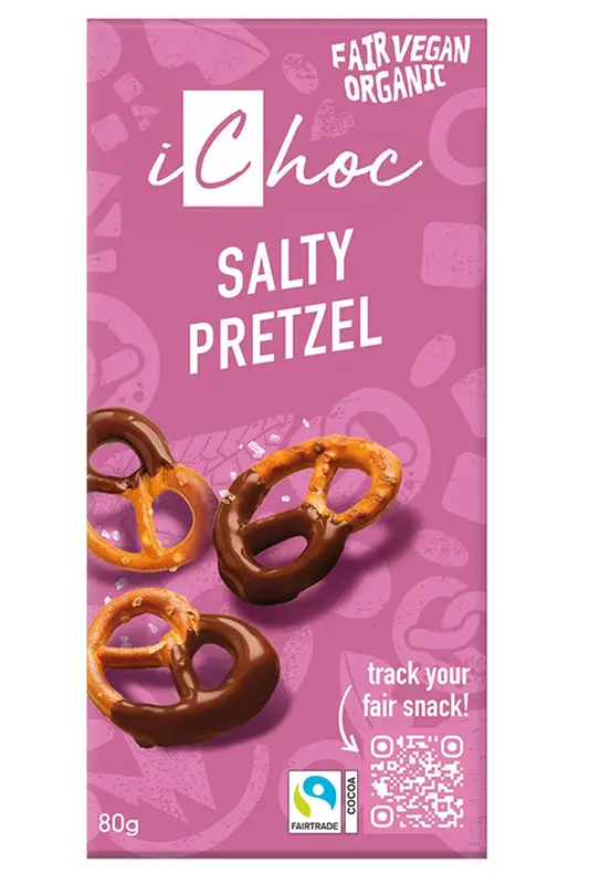 Organic Salty Pretzel 80g (iChoc)