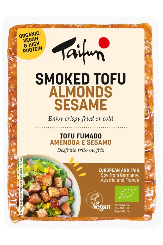 Organic Smoked Almond & Sesame Tofu 200g (Taifun)