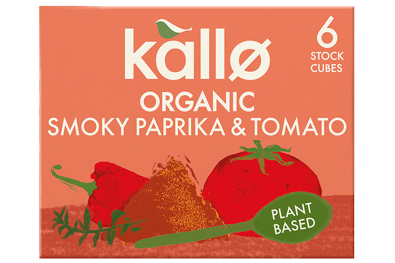 Organic Smoky Paprika & Tomato Stock Cubes 66g (Kallo)
