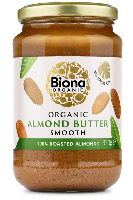 Organic Smooth Almond Butter 350g (Biona)