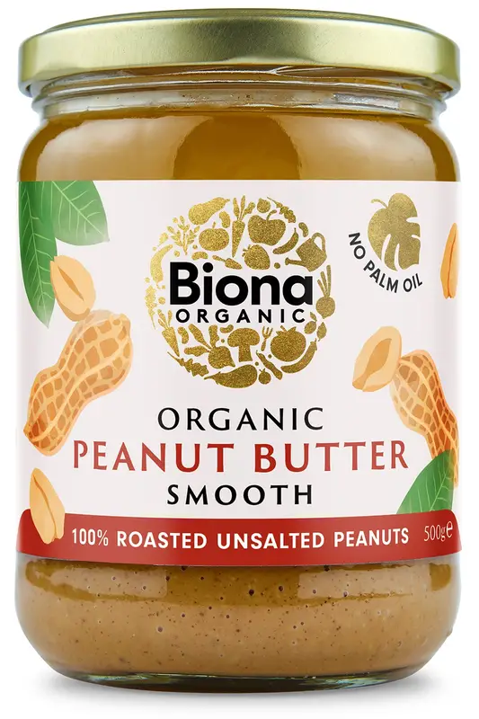 Organic Smooth Peanut Butter 500g (Biona)
