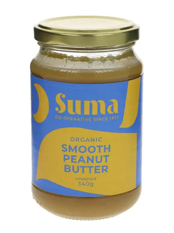 Organic Smooth Peanut Butter No Salt 340g (Suma)