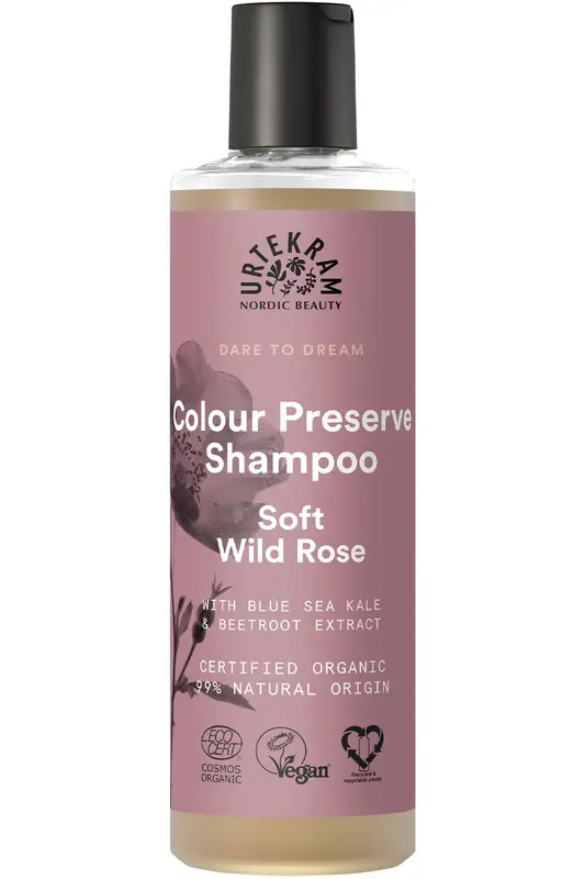 Organic Soft Wild Rose Shampoo 250ml (Urtekram)