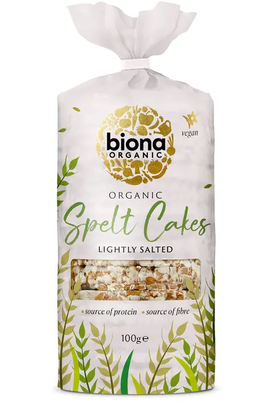 Organic Wholegrain Spelt Cakes 120g (Biona)