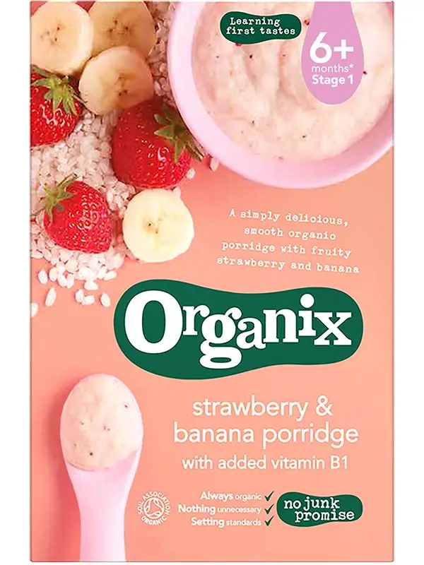 Strawberry & Banana Porridge, Organic 120g (Organix)