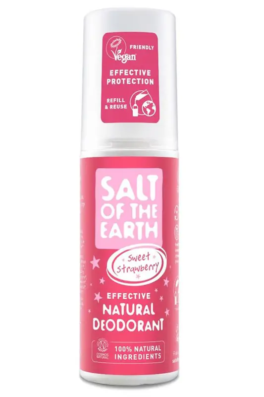 Fresh Strawberry Natural Deodorant Spray 100ml (Salt Of the Earth)
