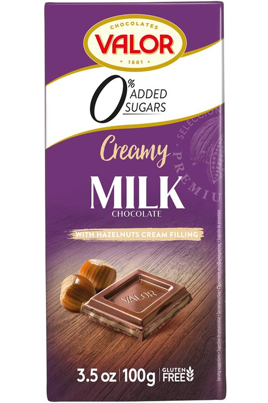 Sugar Free Milk Chocolate with Hazelnut Cream 100g (Valor)