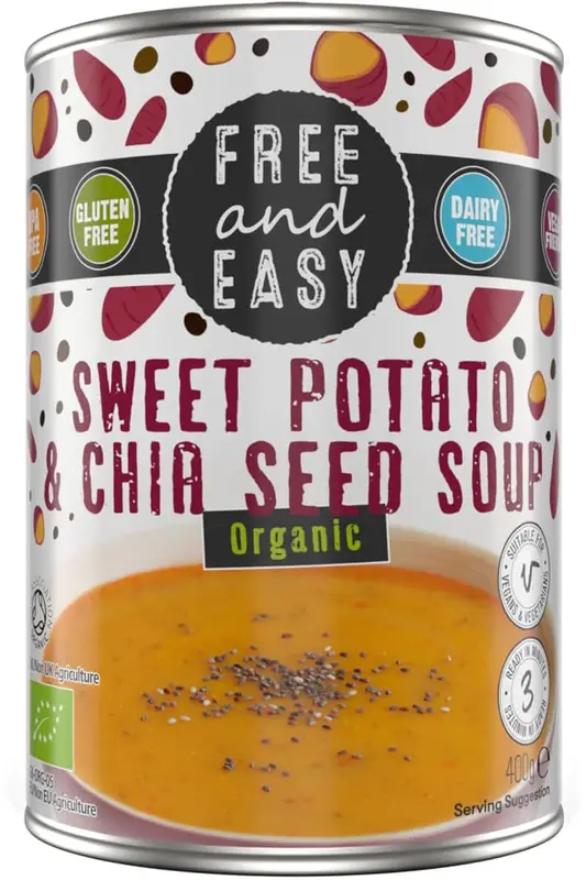 Organic Sweet Potato & Chia Seed Soup 400g (Free & Easy)