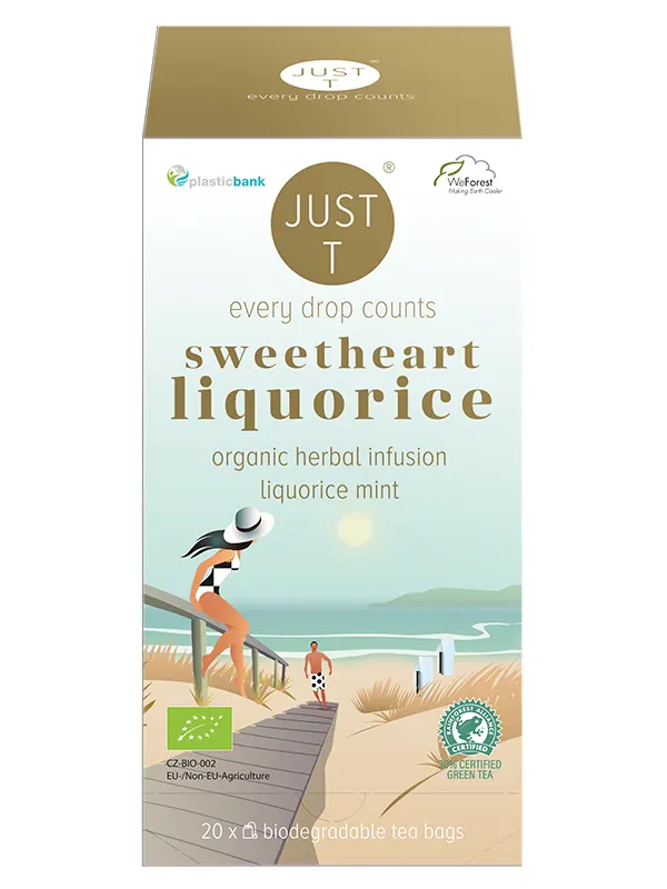 Organic Sweetheart Liquorice, 20 bags (Just T)