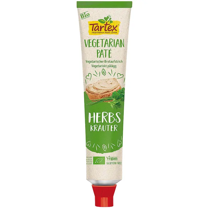 Herb and Garlic Vegetarian P&acirc;t&eacute;, Organic 200g Tube (Tartex)