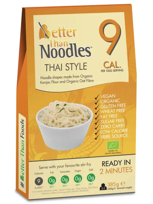 Organic Low Calorie Thai Style Noodles 385g (Better Than)