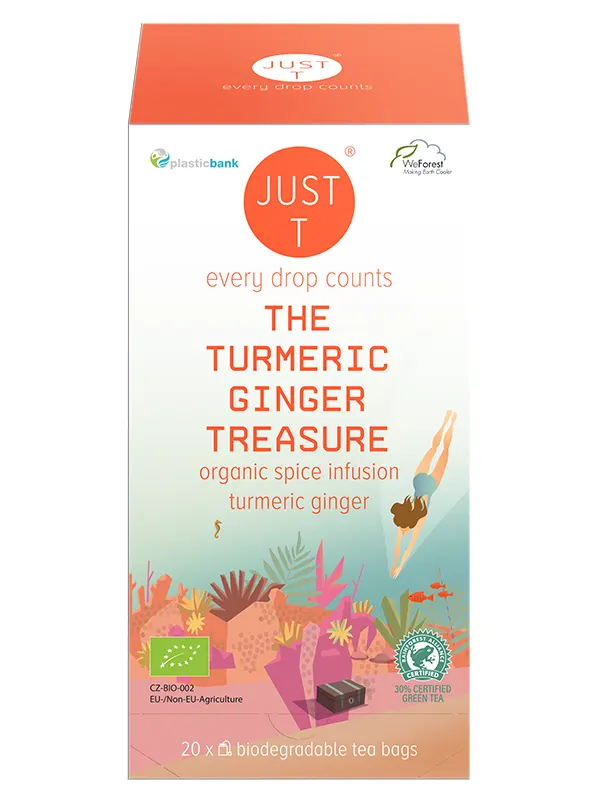 Organic Turmeric Ginger Treasure, 20 bags (Just T)