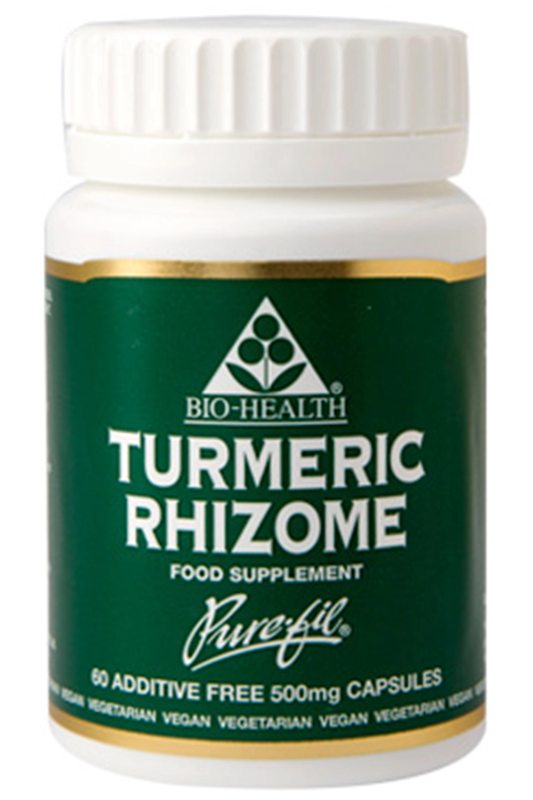 Turmeric Rhizome 500mg 60 Capsules (Bio-Health)