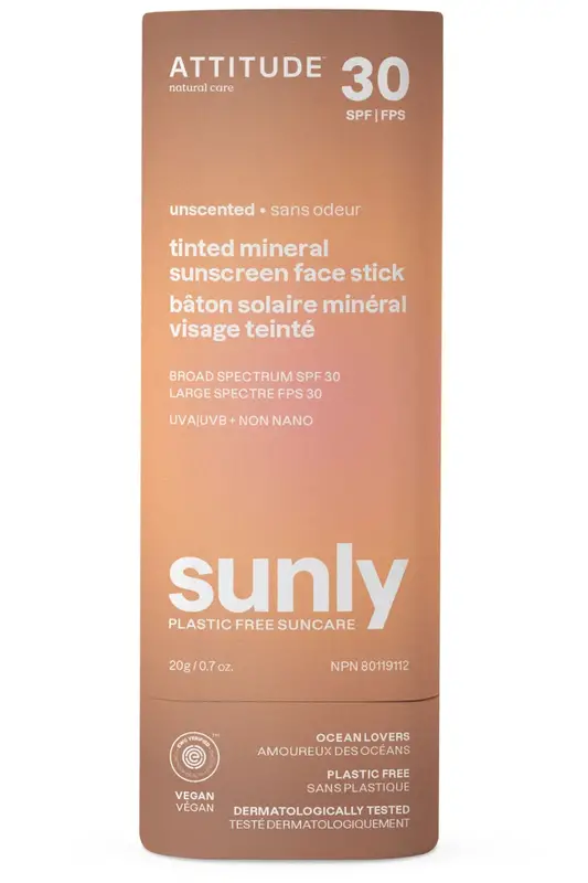 Unscented Tinted Sunscreen Stick 30 SPF 20g (Attitude)