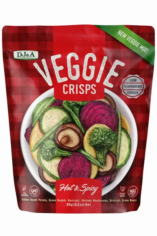 Veggie Crisps Hot & Spicy 90g (DJ&A)