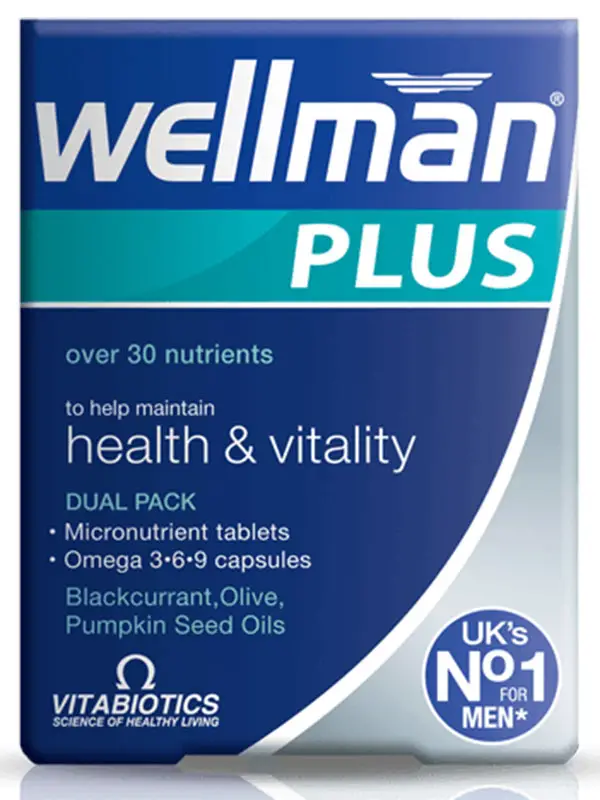 Wellman Plus Omega 3-6-9, 28 Tablets + 28 Capsules (Vitabiotics)