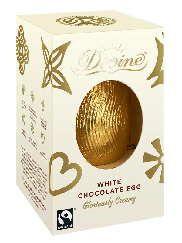 White Chocolate Easter Egg 55g (Divine Chocolate)