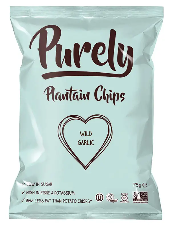 Plantain Chips Wild Garlic 75g (Purely Plantain)