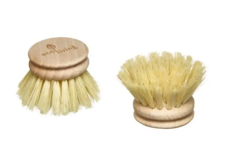 Wooden Dish Brush - 1 Replacement Head (Ecoliving)