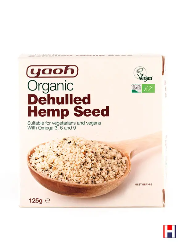 De-Hulled Hemp Seeds, Organic 125g (Yaoh)