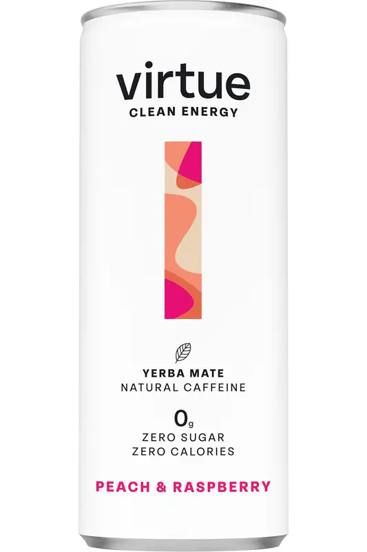 Yerba Mate Peach & Raspberry 250ml (Virtue Drinks)