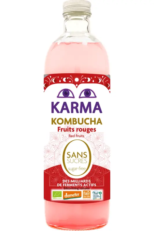 Organic Zero Sugar Red Fruits 750ml (Karma Kombucha)