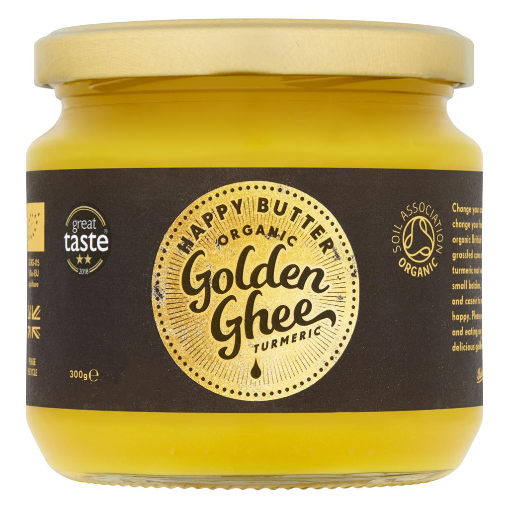 Organic Artisan UK Golden Turmeric Ghee 300g (Happy Butter) | Healthy ...