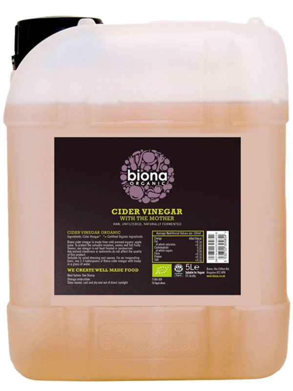 Cider Vinegar with the Mother, Organic 5 Litres (Biona) Healthy Supplies