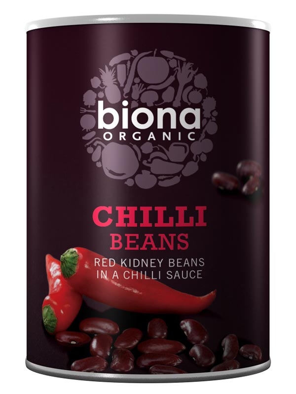 Red Kidney Beans in Chilli Sauce, Organic 420g (Biona) Healthy Supplies