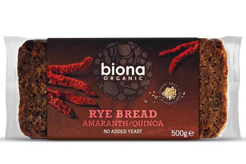 Wholemeal Rye Bread with Amaranth and Quinoa, Organic 500g (Biona