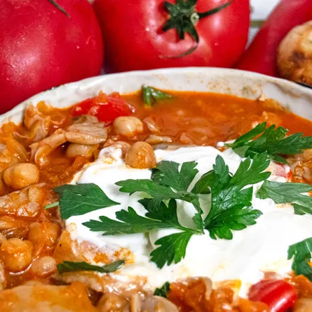 Chickpea, Mushroom and Vegetable Stew