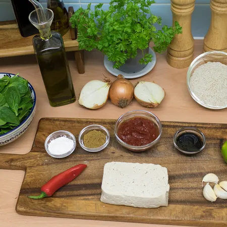 Tofu with lime and tamarind sauce