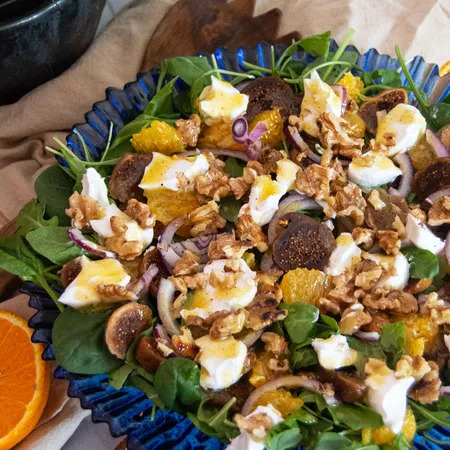 Walnut, Fig & Goats Cheese Summer Salad