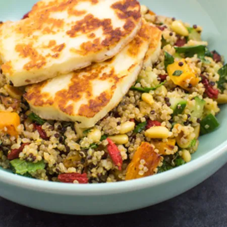Quinoa Salad with Halloumi