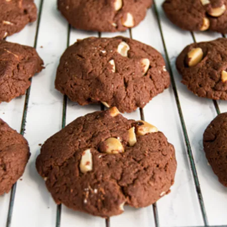 ‘Milky’ Chocolate & Brazil Nut Cookies