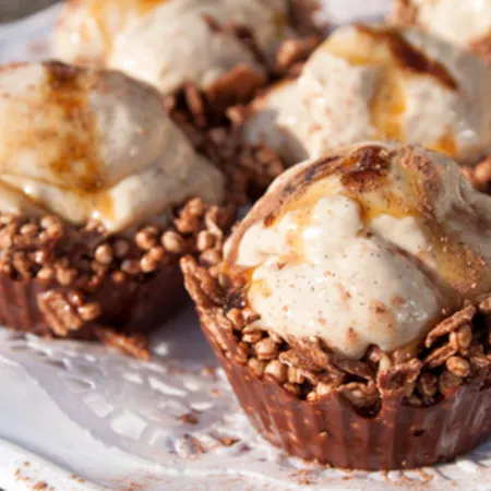 Seriously Creamy Vanilla Ice Cream Nests