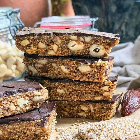 Salted Caramel Cashew & Amaranth Bars