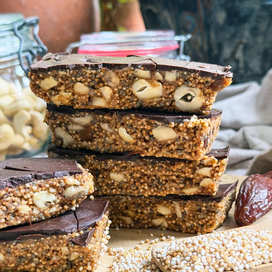 Salted Caramel Cashew & Amaranth Bars