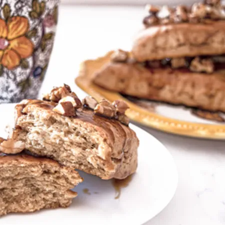 Vegan Scones with Nuts & Maple Caramel
