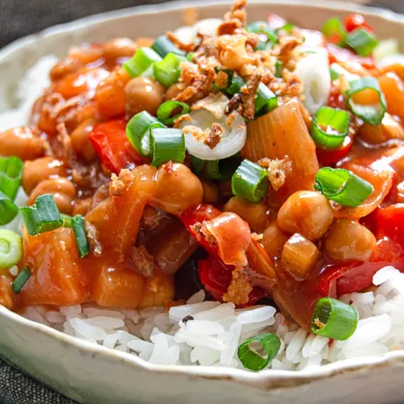 Sweet and Sour Chickpeas