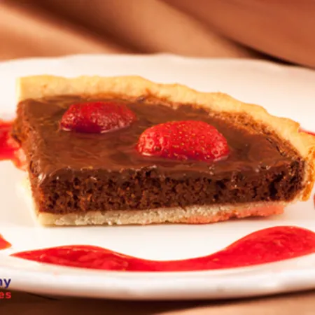 Chocolate and Strawberry Semolina Tart