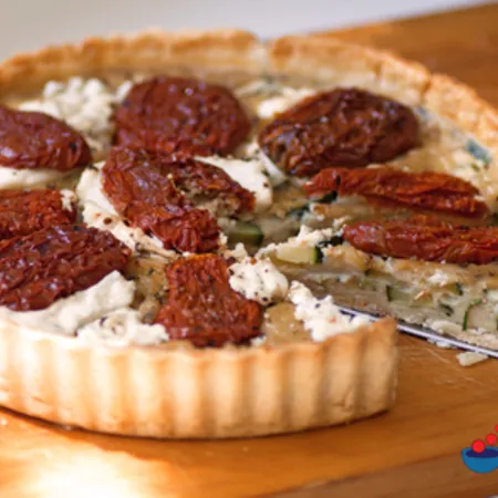 Sun-Dried Tomato and Goat’s Cheese Quiche