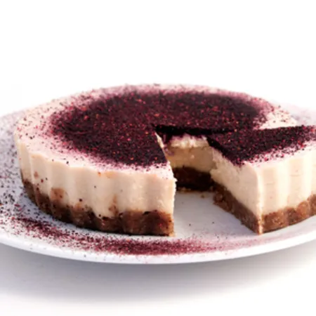Vanilla & Blueberry Dairy Free Cheesecake